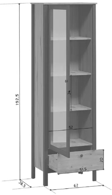 Шкаф Лофт REG1W1S