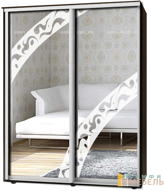 Шкаф-купе 2х дв Стандарт Пескоструй № 39