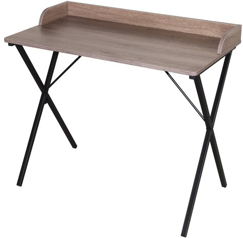 Стол на металлокаркасе BRABIX "LOFT CD-008", 900х500х780 мм, цвет морёный дуб, 641863