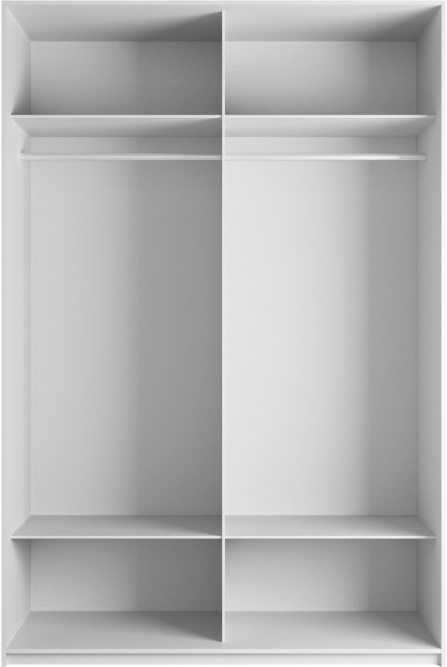 Шкаф-купе Эста 2-х дверный (ЛДСП) Белый снег