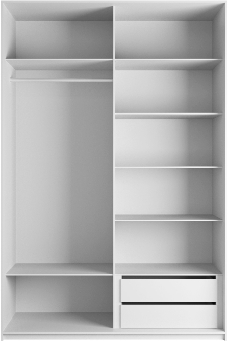 Шкаф-купе Эста 2-х дверный (ЛДСП) Белый снег