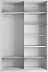 Шкаф-купе Эста 2-х дверный (ЛДСП) Белый снег