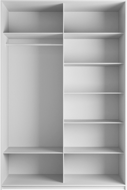 Шкаф-купе Эста 2-х дверный (ЛДСП) Белый снег