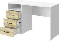 Стол Оскар ОС-21 белый структурный/блэквуд ячменный