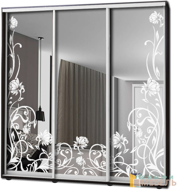 Шкаф купе 3х дв Пескоструй № 33