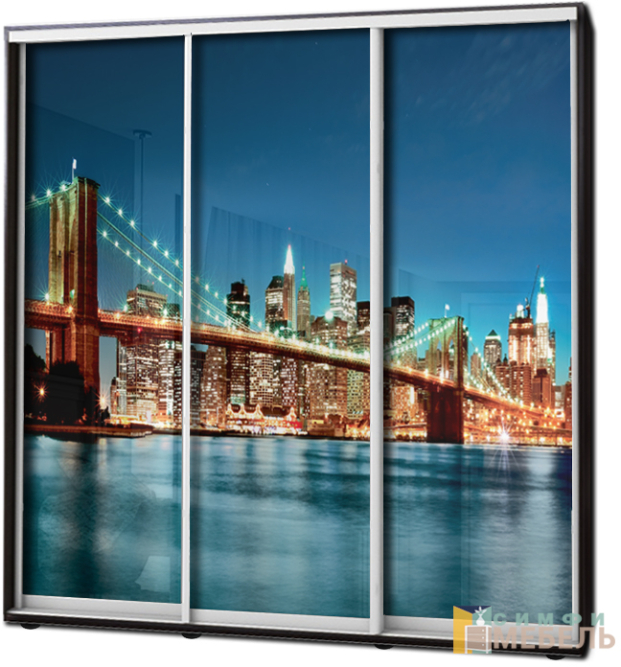 Шкаф купе 3х дв Фотопечать № 37