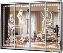 Шкаф купе 4х дв Пескоструй № 18