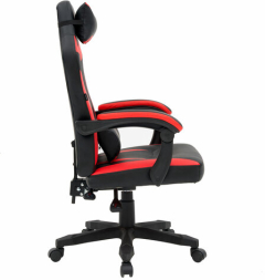 Кресло компьютерное CROMEX "Start GM-105", две подушки, экокожа, черное/красное, 532957