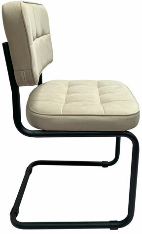Стулья КОМПЛЕКТ 2 шт., РС14М, черный каркас, велюр, бежевый, разобранные