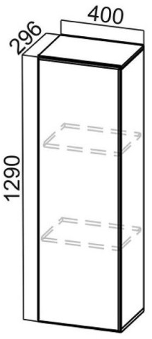 Пенал-надстройка 400 (296) Вельвет