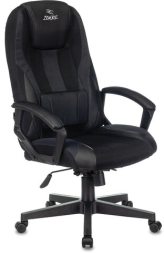 Кресло компьютерное ZOMBIE-9/BLACK, подушка, экокожа/ткань, черное, 1583706
