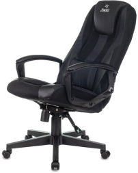 Кресло компьютерное ZOMBIE-9/BLACK, подушка, экокожа/ткань, черное, 1583706