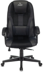 Кресло компьютерное ZOMBIE-9/BLACK, подушка, экокожа/ткань, черное, 1583706