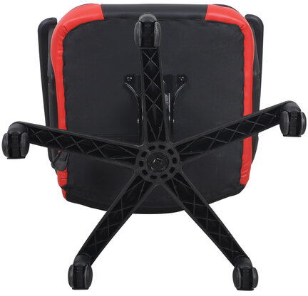 Кресло компьютерное BRABIX "Fighter GM-008", экокожа, черное/красное, 532506