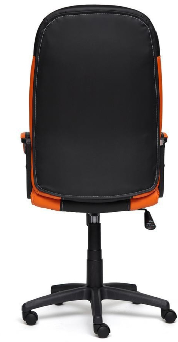 Кресло TWISTER кож/зам, черный/оранжевый, 36-6/14-43