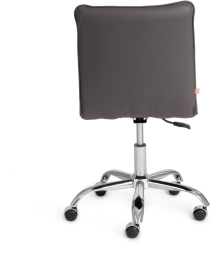 Кресло ZERO флок/кож/зам , серый/металлик, 29/C 36