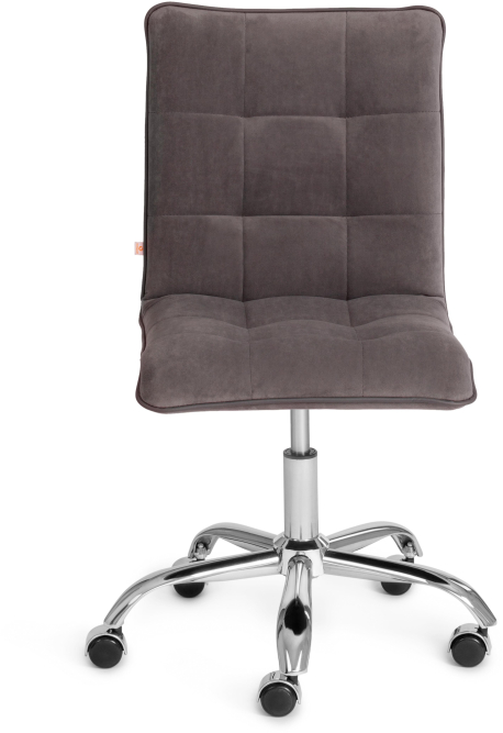 Кресло ZERO флок/кож/зам , серый/металлик, 29/C 36