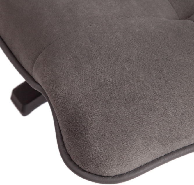 Кресло ZERO флок/кож/зам , серый/металлик, 29/C 36