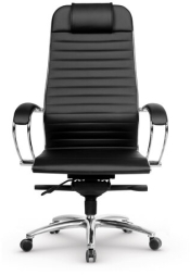 Кресло офисное МЕТТА &quot;SAMURAI&quot; K-1.04, рецик. кожа, черное