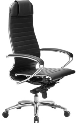 Кресло офисное МЕТТА &quot;SAMURAI&quot; K-1.04, рецик. кожа, черное