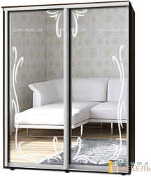 Шкаф-купе 2х дв Стандарт Пескоструй № 40