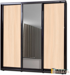 Шкаф купе 3х дв Комби 1 Дуб молочный|Зеркало