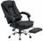 Кресло офисное CROMEX "Chill MS-005", с функцией вибромассажа, подножка, экокожа, черное, 532958