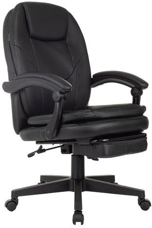 Кресло офисное CH-868N-BF, синхромеханизм, подставка для ног, экокожа, черное, 2018358