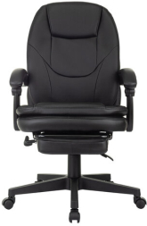 Кресло офисное CH-868N-BF, синхромеханизм, подставка для ног, экокожа, черное, 2018358