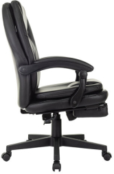 Кресло офисное CH-868N-BF, синхромеханизм, подставка для ног, экокожа, черное, 2018358