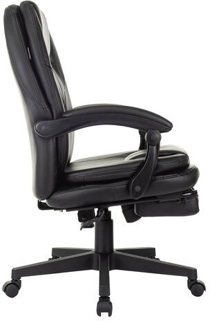 Кресло офисное CH-868N-BF, синхромеханизм, подставка для ног, экокожа, черное, 2018358