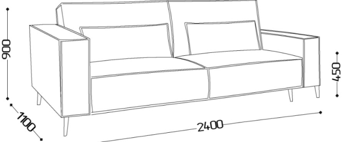 Диван прямой Лофт 2