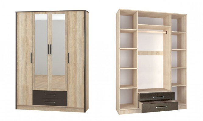 Шкаф 4-х ств. Лирика