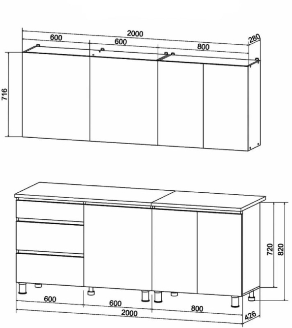 Кухонный гарнитур Денвер 2.0 (NN)