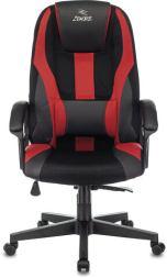 Кресло компьютерное ZOMBIE-9/BL+RED, подушка, экокожа/ткань, черное/красное, 1583707