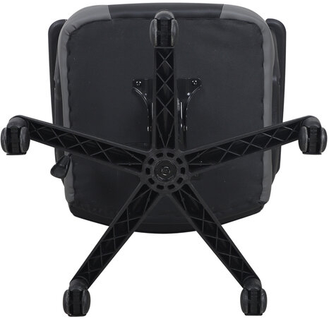 Кресло компьютерное BRABIX "Fighter GM-008", экокожа, черное/серое, 532507