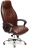 Кресло BOSS люкс (хром) кож/зам, коричневый/коричневый перфорированный, 2 TONE/2 TONE /06