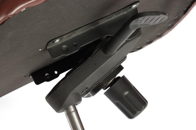 Кресло BOSS люкс (хром) кож/зам, коричневый/коричневый перфорированный, 2 TONE/2 TONE /06