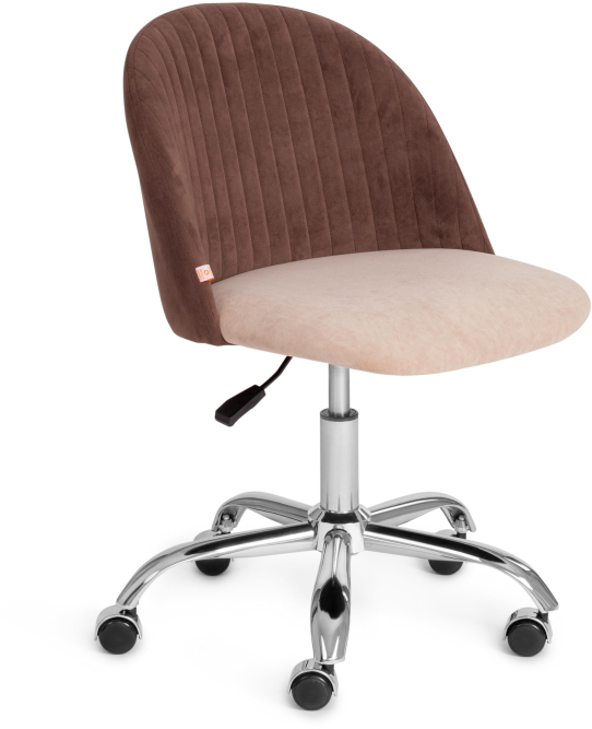 Кресло MELODY флок , коричневый/бежевый, 6/7