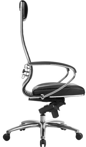 Кресло офисное МЕТТА "SAMURAI" KL-1.04, рецик. кожа, черное