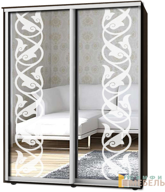 Шкаф-купе 2х дв Стандарт Пескоструй № 71+71