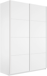 Шкаф-купе Прайм 2-х дверный (ЛДСП) Белый снег
