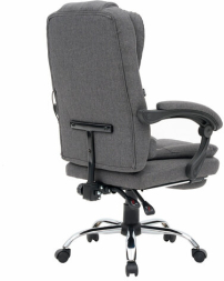 Кресло офисное CROMEX "Chill MS-005", с функцией вибромассажа, подножка, ткань, серое, 532959