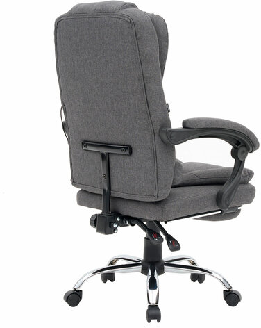 Кресло офисное CROMEX "Chill MS-005", с функцией вибромассажа, подножка, ткань, серое, 532959