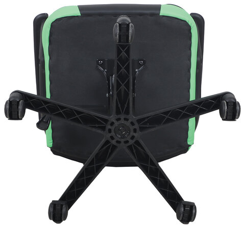 Кресло компьютерное BRABIX "Fighter GM-008", экокожа, черное/зеленое, 532508