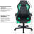 Кресло компьютерное BRABIX "Fighter GM-008", экокожа, черное/зеленое, 532508