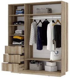 Шкаф 3х-створчатый ШК 01 Даллас