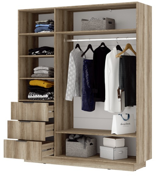 Шкаф 3х-створчатый ШК 01 Даллас