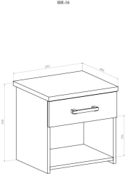 Тумба прикроватная для гостиниц Виктория ВИ-16