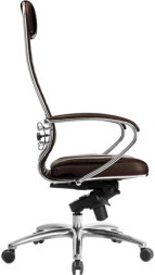 Кресло офисное МЕТТА "SAMURAI" KL-1.04, рецик. кожа, темно-коричневое